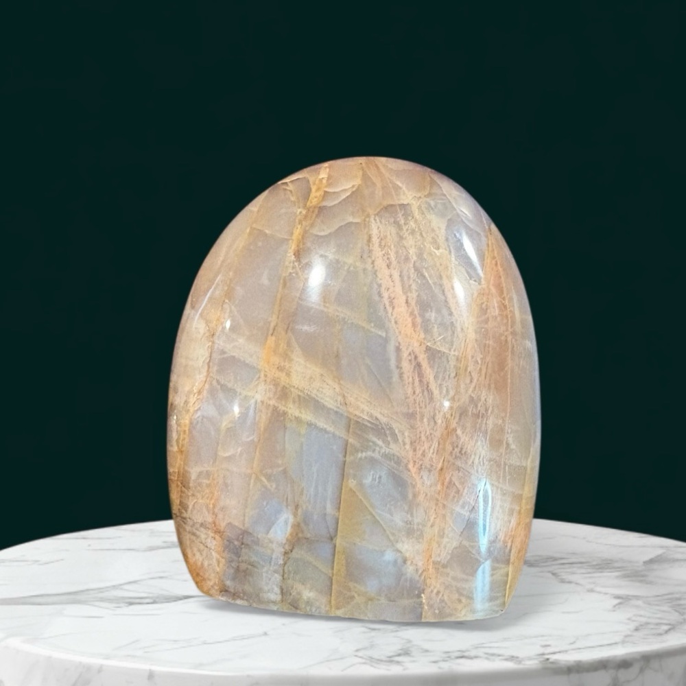 Peach Moonstone Freeform - Picture 5 of 5